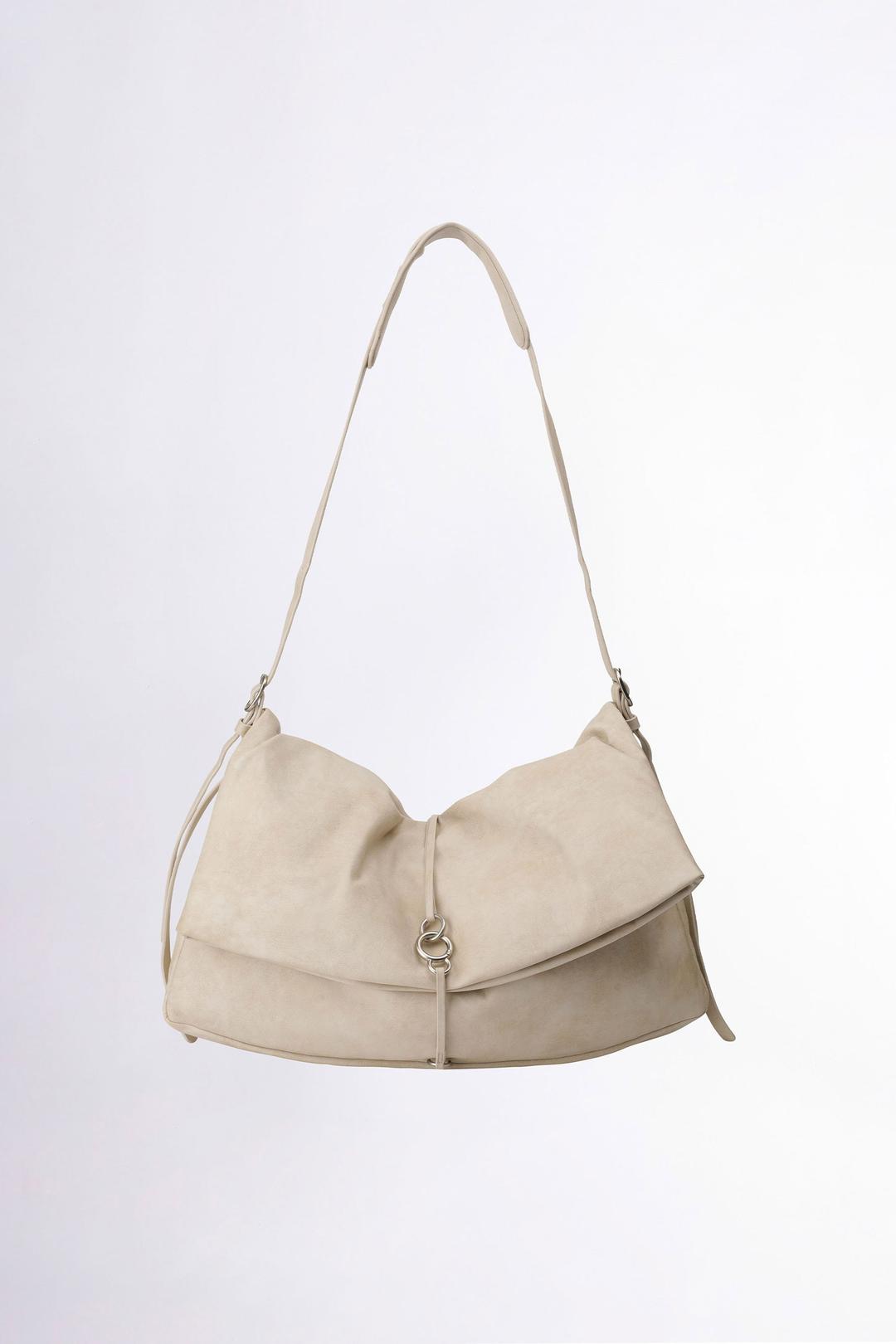 Folded Slouchy Bag Dirty Ivory