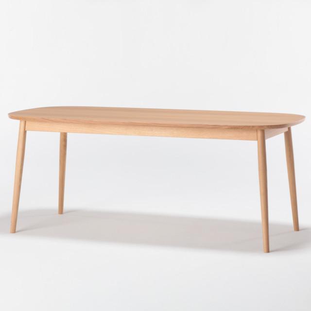 MUJI 무인양품 떡갈나무 테이블 원형다리 폭 150 180cm 라운드 원목 식탁