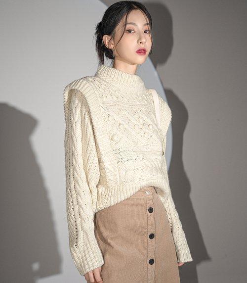 Fisherman Shoulder Knitwear IVORY