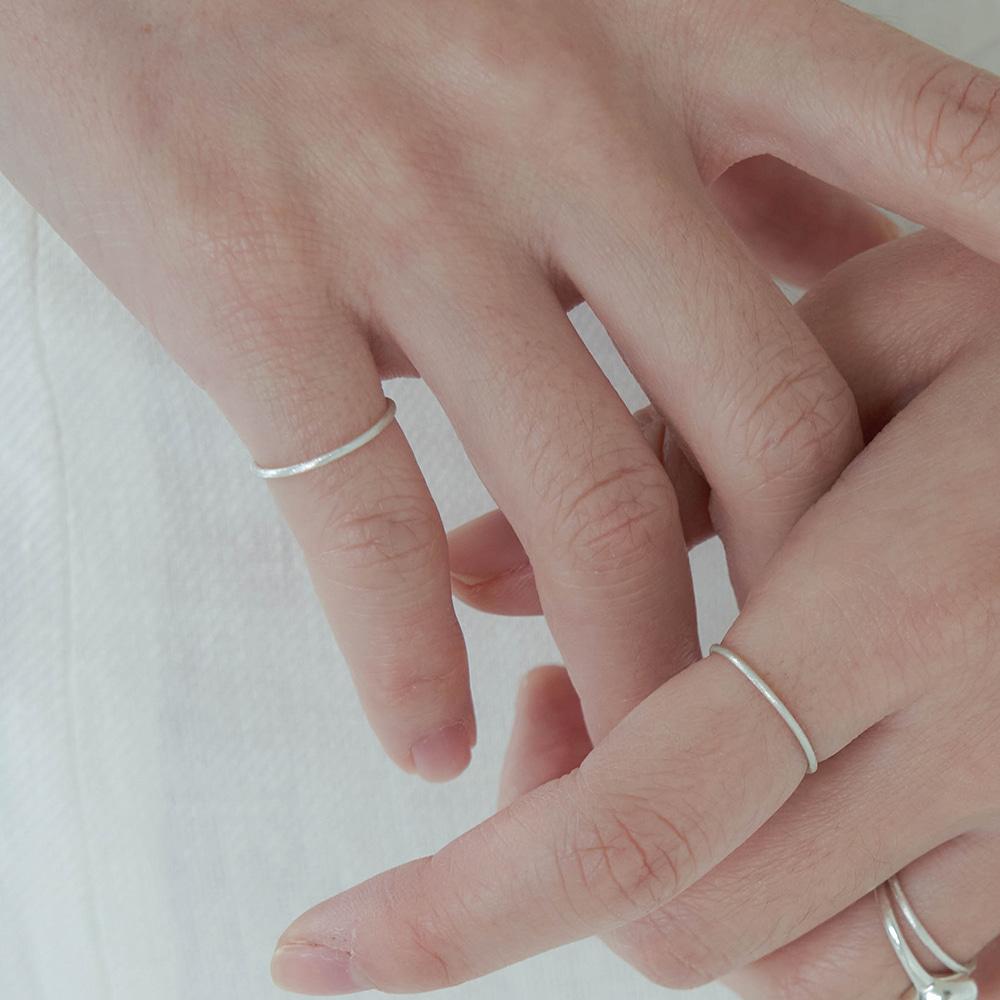 sanding texture thin ring(2pcs)