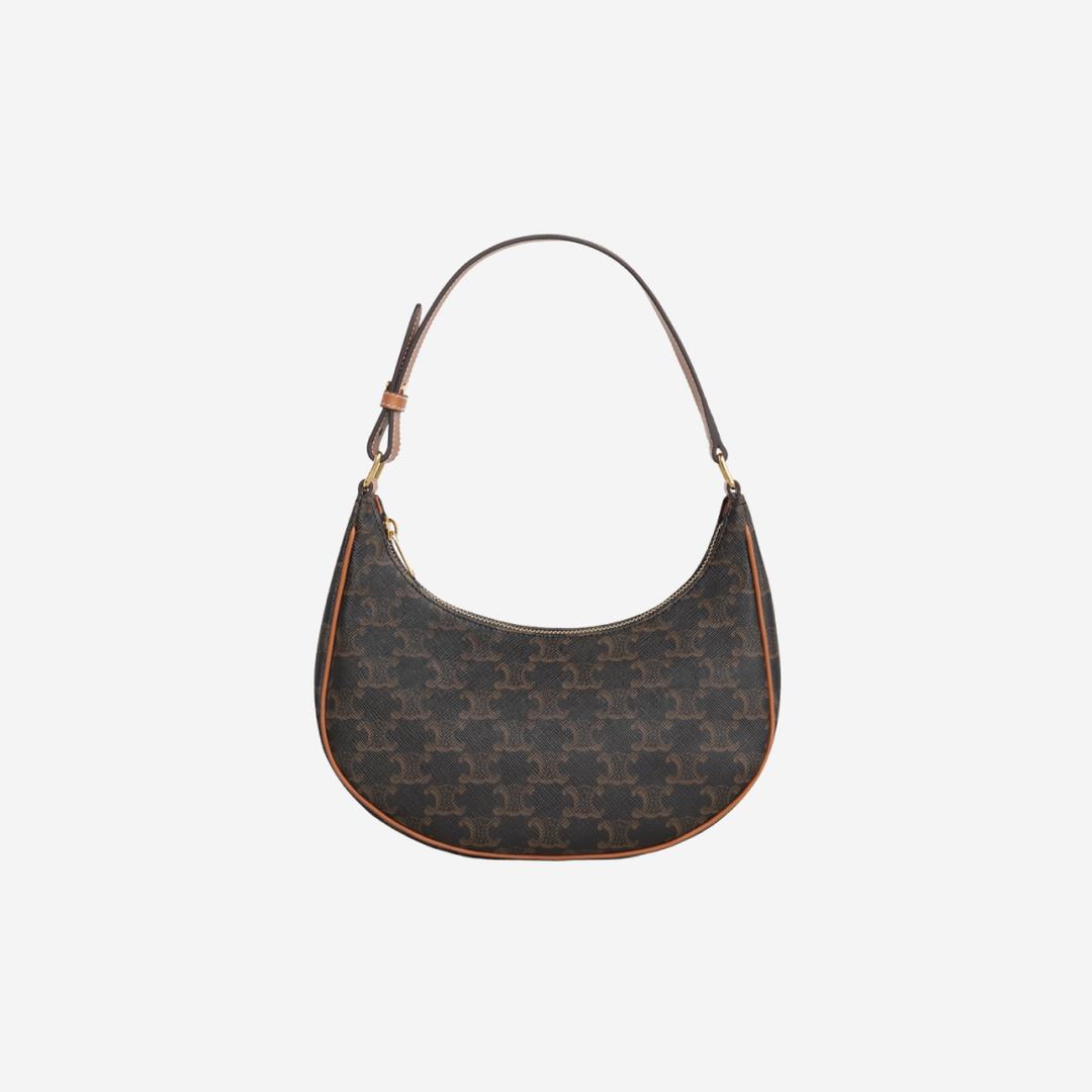 Celine Ava Bag in Triomphe Canvas and Calfskin Tan