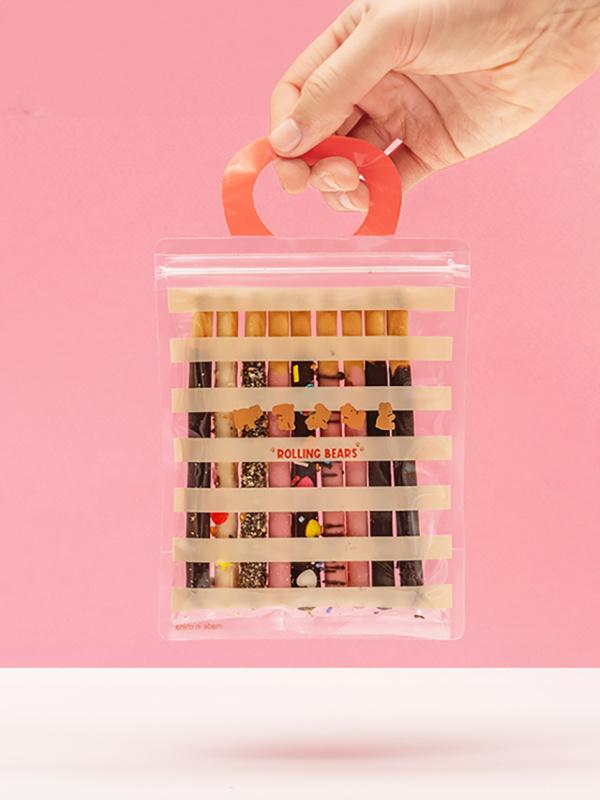 하트 손잡이 지퍼백 포장 봉투 5매