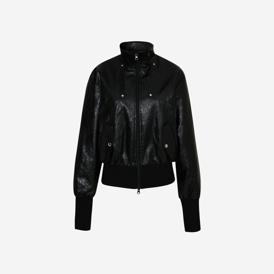 (W) Bohemian Seoul Rivet Point Banding Jumper Black