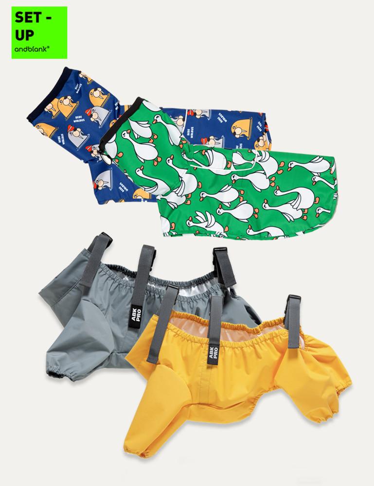 앤블랭크 강아지 레인코트 자켓 바디수트 셋업