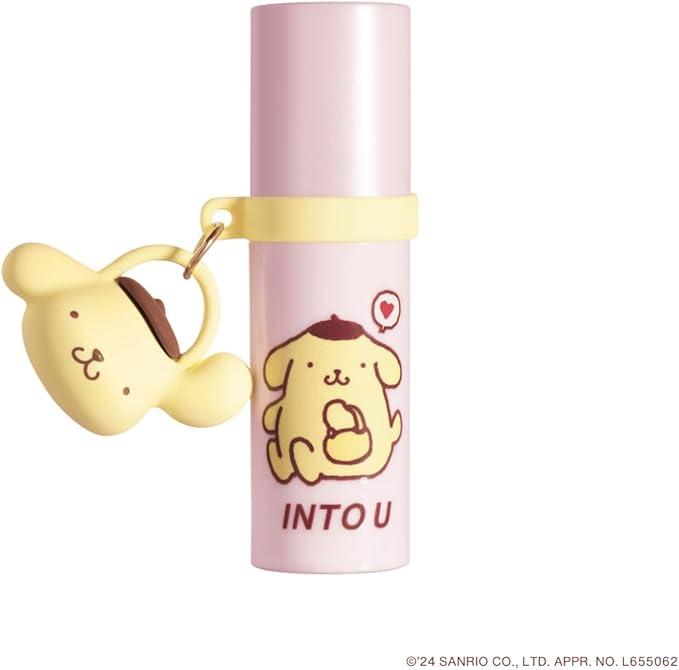 INTO U x "Cinnamorol" and "Pompompurin" Collaboration, Furry Mat Lip & Cheek Mad, Lipstick, Mud Lipstick, Limited Colors, 3 Colors (FMO2 Smile Apricot, Free)
