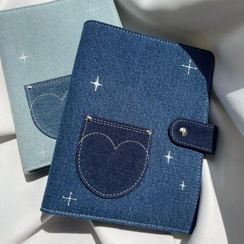 수앙스튜디오 데님 6공다이어리 커버(A6)