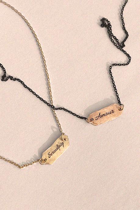 헬리아 N_14K 핸드 텍스처 헥사곤 목걸이_커스텀 각인