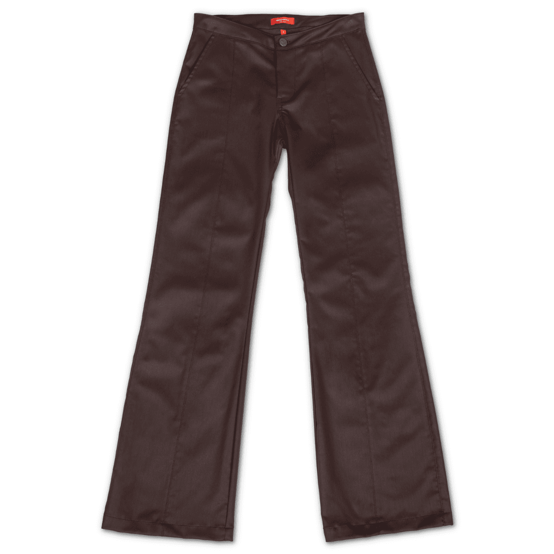 Waxy Bootcut Pant in Burgundy - XS