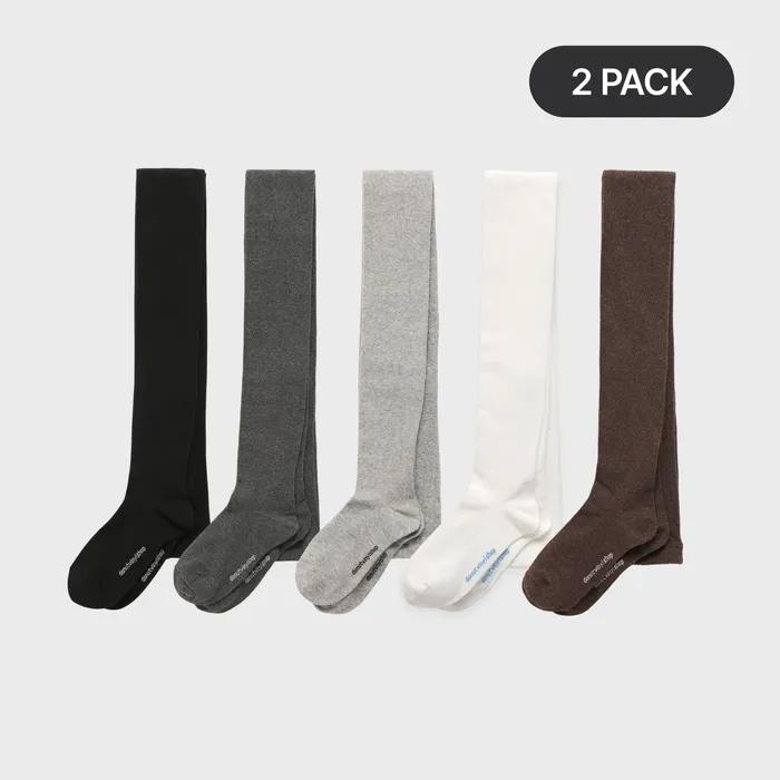 [29CM 단독] plain cotton tights (5colors) - 2PACK