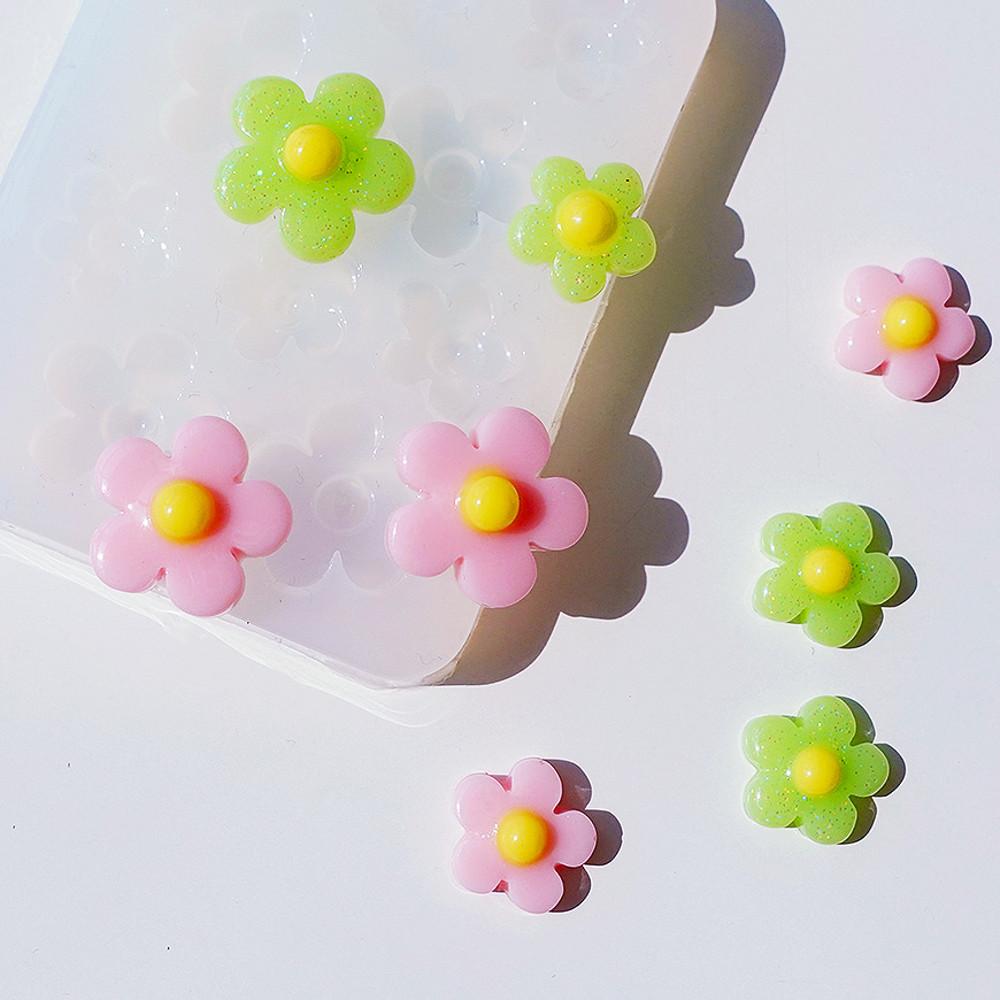 동글동글 귀여워 꽃 몰드 / 플라워 파츠 레진아트 실리콘 몰드