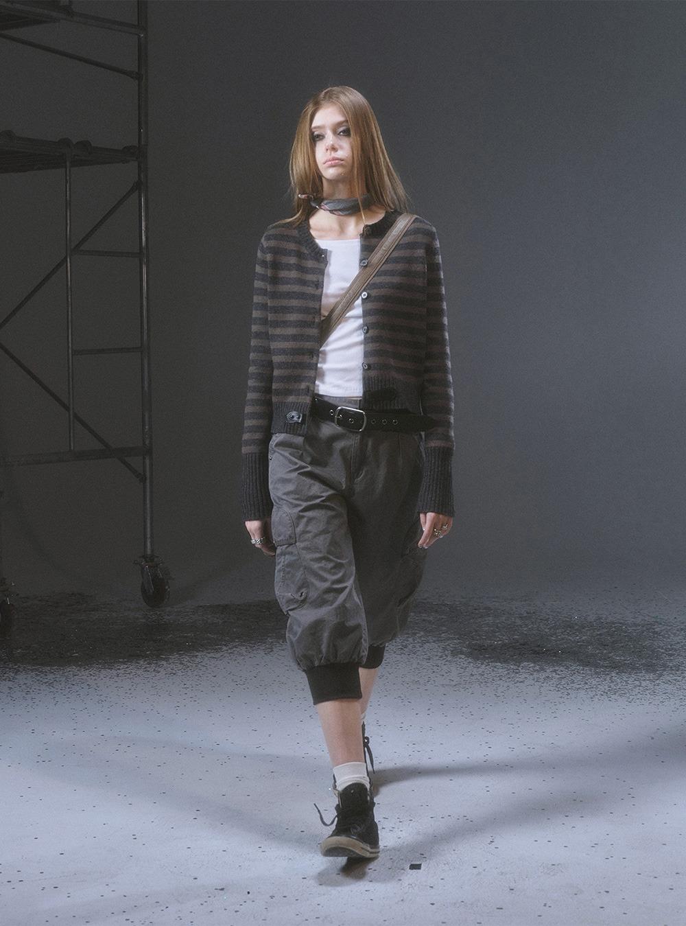 Multi-Pocket Washed Vintage Stitching Pants