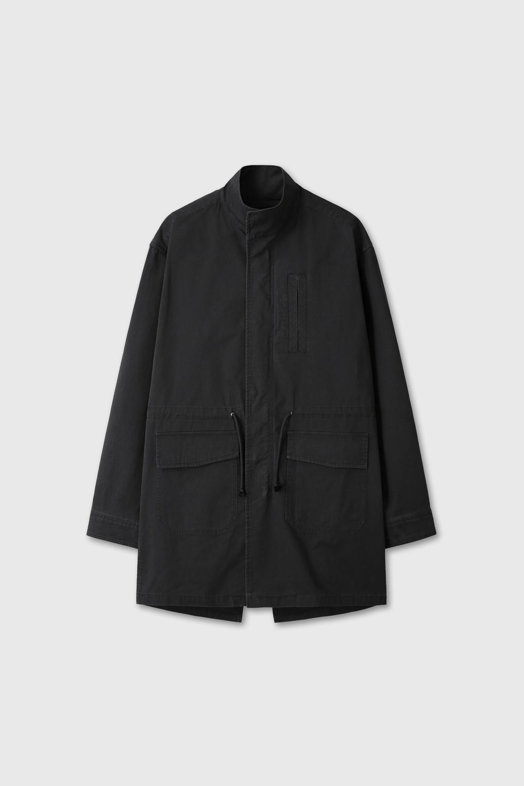 WASHED FISHTAIL PARKA (BLACK)