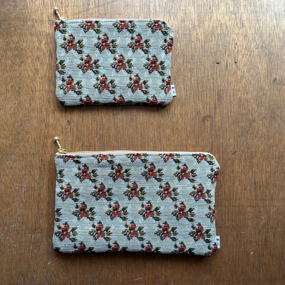 사과꽃 pouch 자가드 파우치