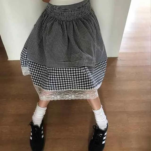 pippi check skirt 삐삐 체크 스커트