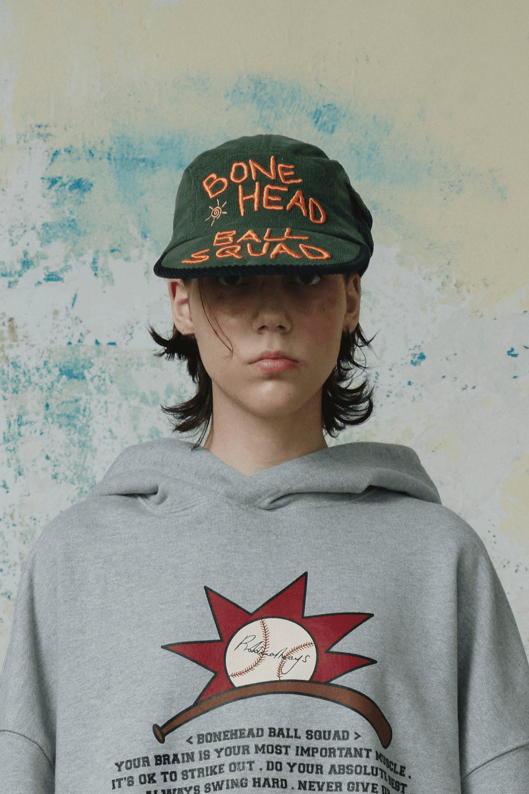 BONEHEAD BALL SQUAD CORDUROY POCKET CAMP CAP (GREEN)