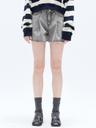 PINTUCK DENIM SHORTS_GREY