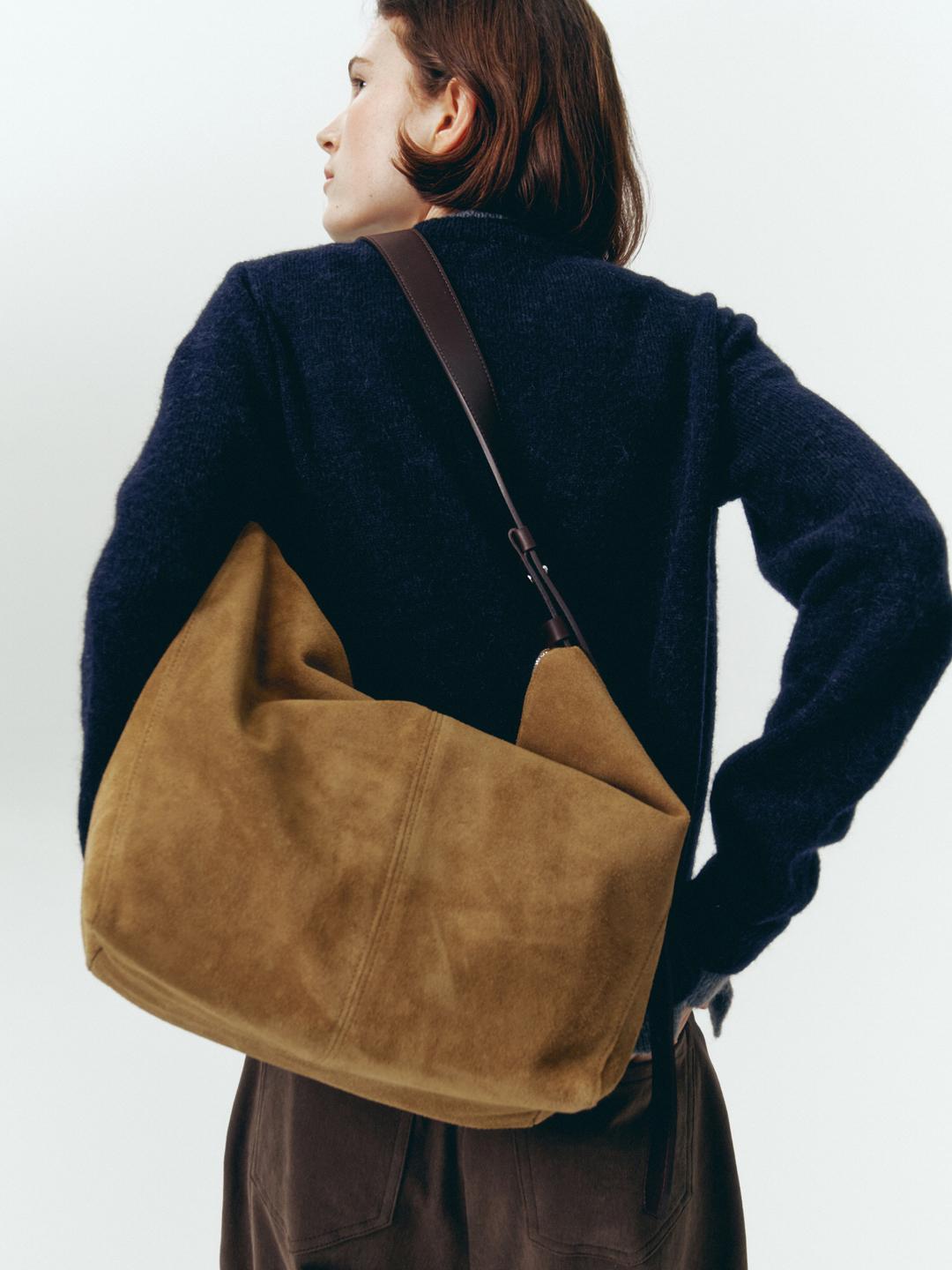 Suede 2-Way Bag_(Camel)