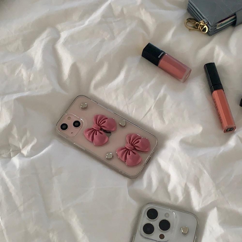 (~11/13)silver heart & ribbon 2type 젤하드 레진 케이스 / 심플 폰 아이폰 삼성 리본 하트