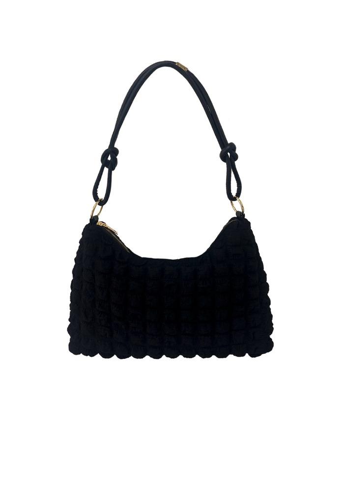 [주문폭주] NO.82 BLACK WAFFLE SHOULDER BAG