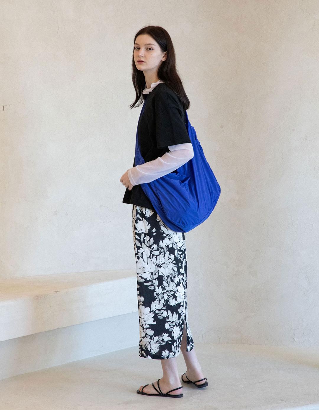 Nylon Hobo Bag (Blue)