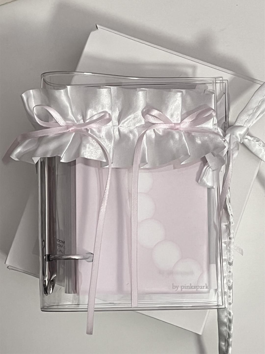 수심 Ballet Ribbon Diary2  2공 바인더 리본 PVC A7 다이어리 커버