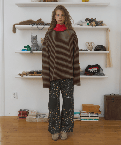 Patch Pointed Pants, Black