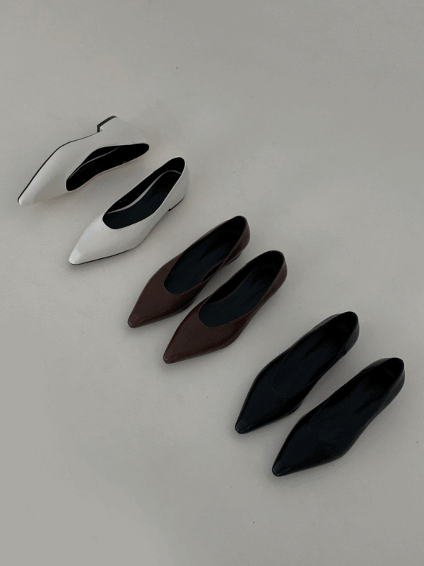 민샵 [가을🍂플랫]뾰족코 베이직 스틸레토 구두 플랫슈즈 (2.5cm)