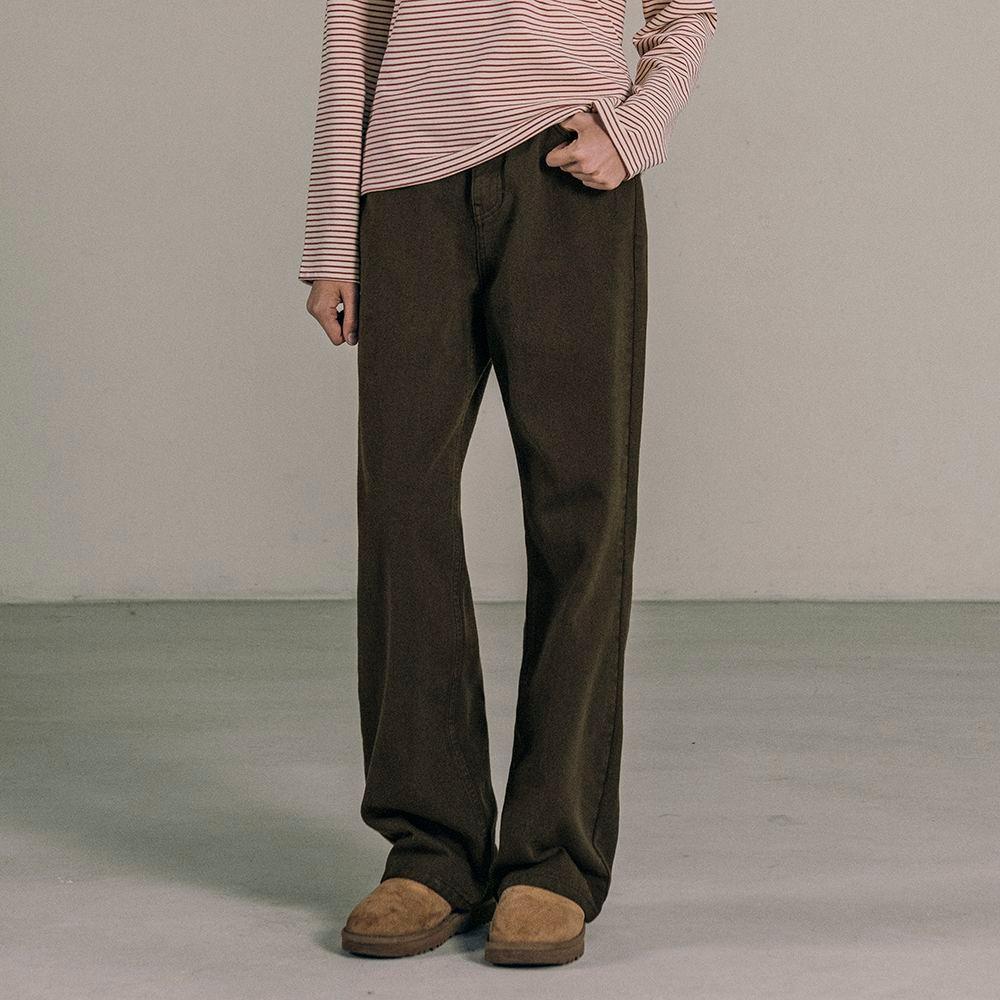 SI-JN6083 기모 가먼트 다잉 슬로우 데님_Dark brown