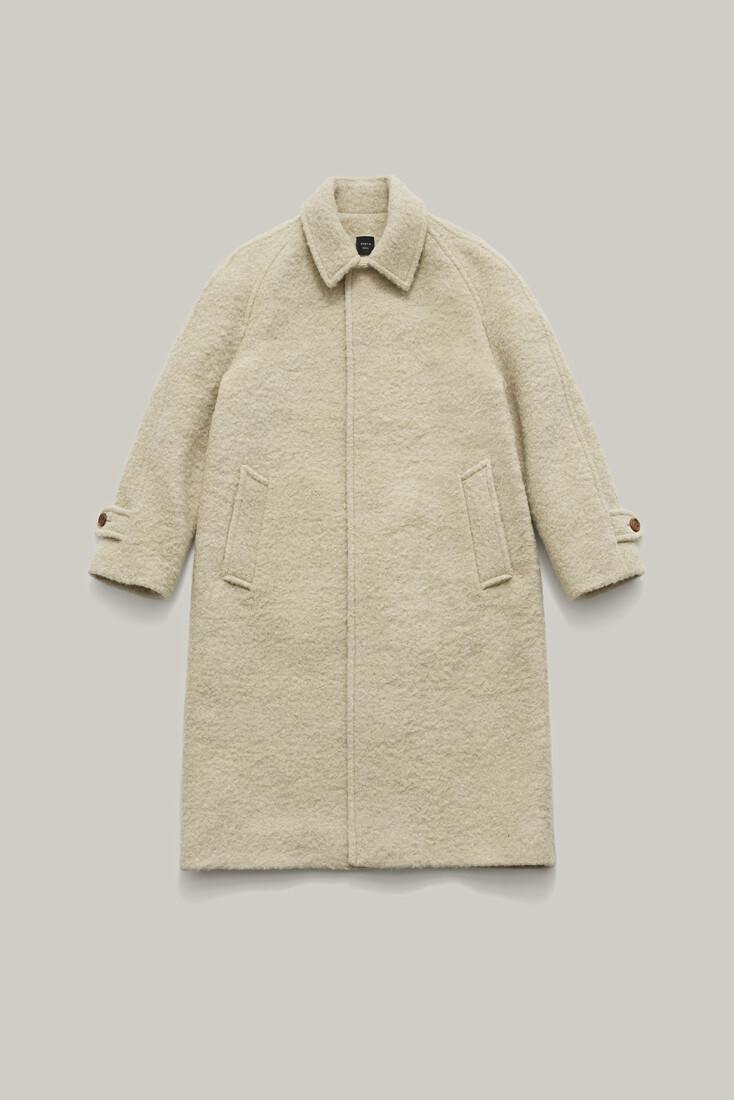 RAUZAN BOUCLE COAT, BUTTER