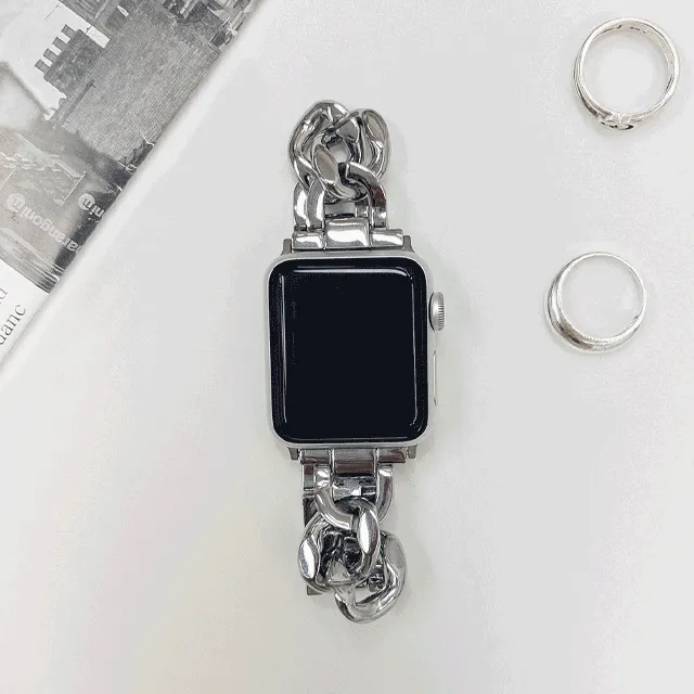 [품질UP/당일배송] 애플워치 메탈 스트랩 봄 여름 추천 체인 슬림 라이트 9 8 7 6 SE 2