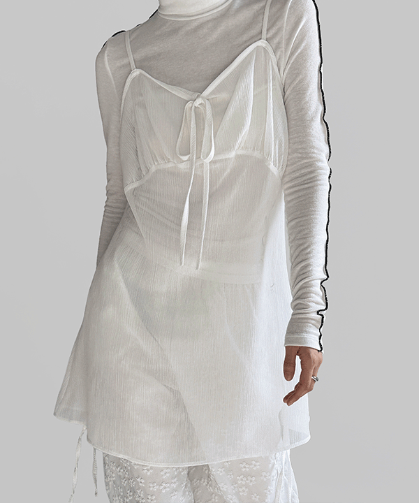 매니크 도시 레이어드 레이스 나시원피스