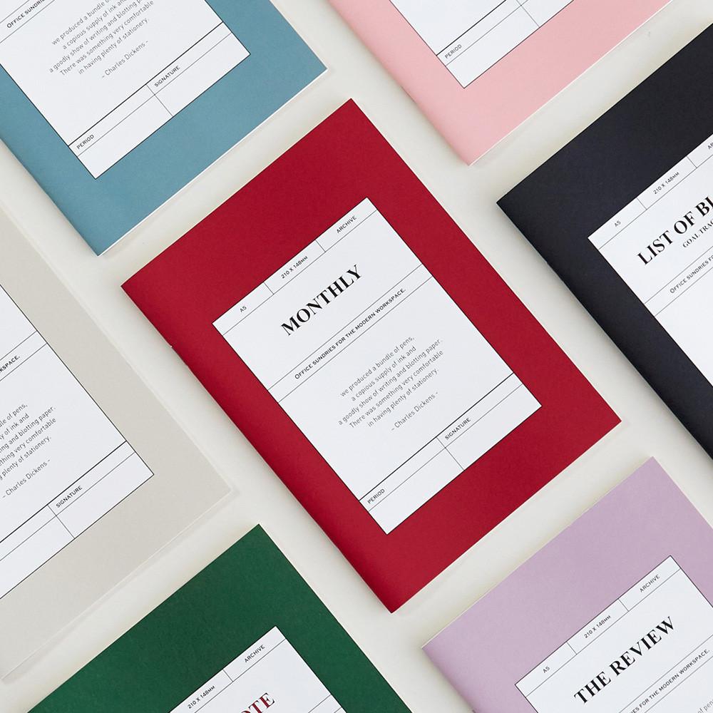 아카이브 노트 다이어리 12종 - A5