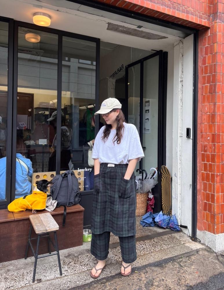 Grandma & Lowkey ) 타탄 이중지 치마바지