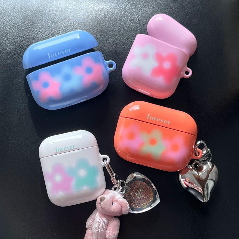플라워 에어팟 케이스 유광 하드 프로 1 2세대 프로2 3세대 (4color)