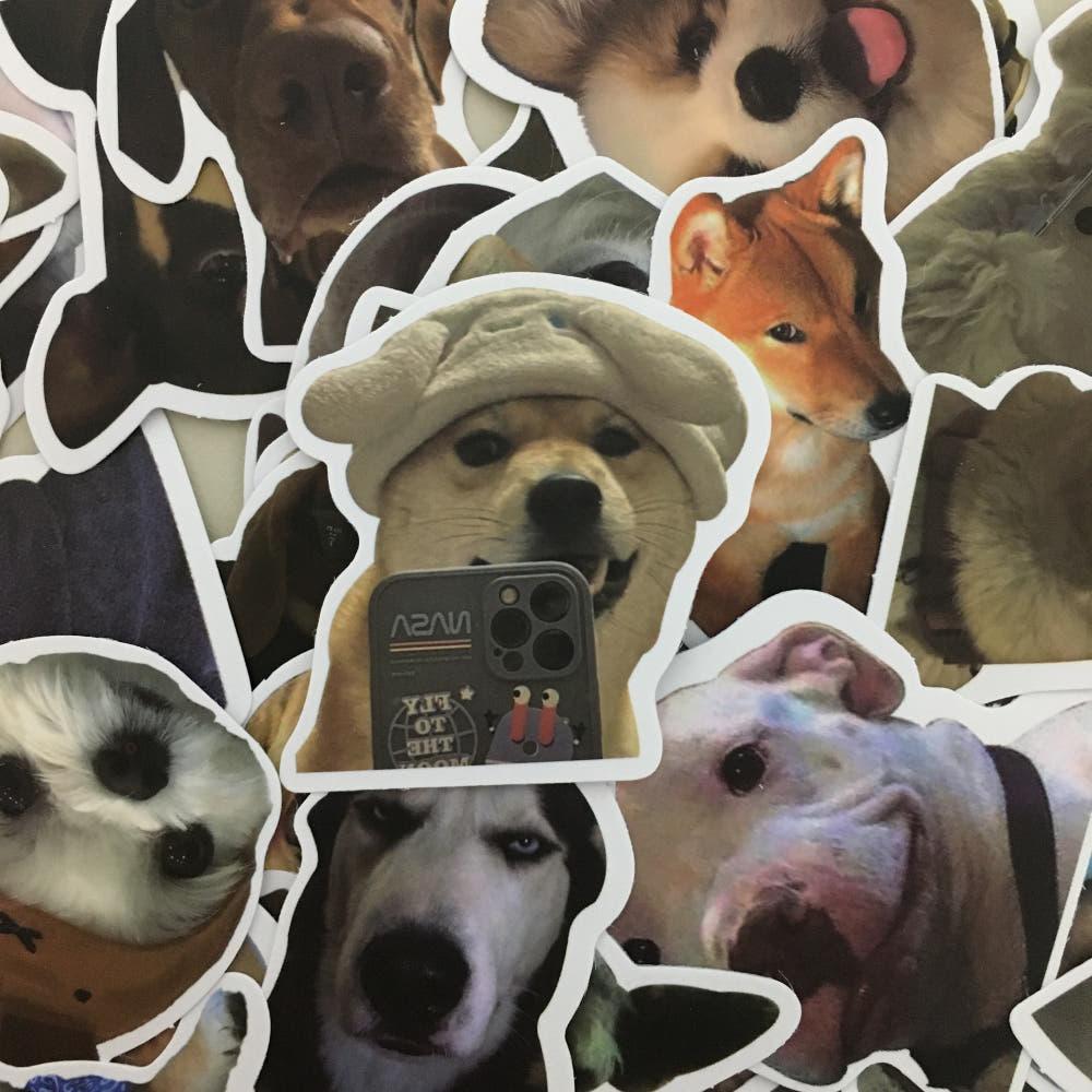 강아지 조각 스티커 50pcs