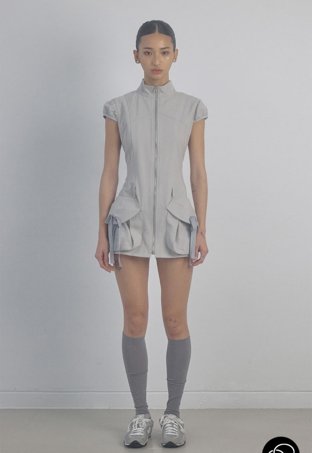 스컬프터 원피스 Cargo Zip-Up Dress Ice Gray | 후루츠패밀리