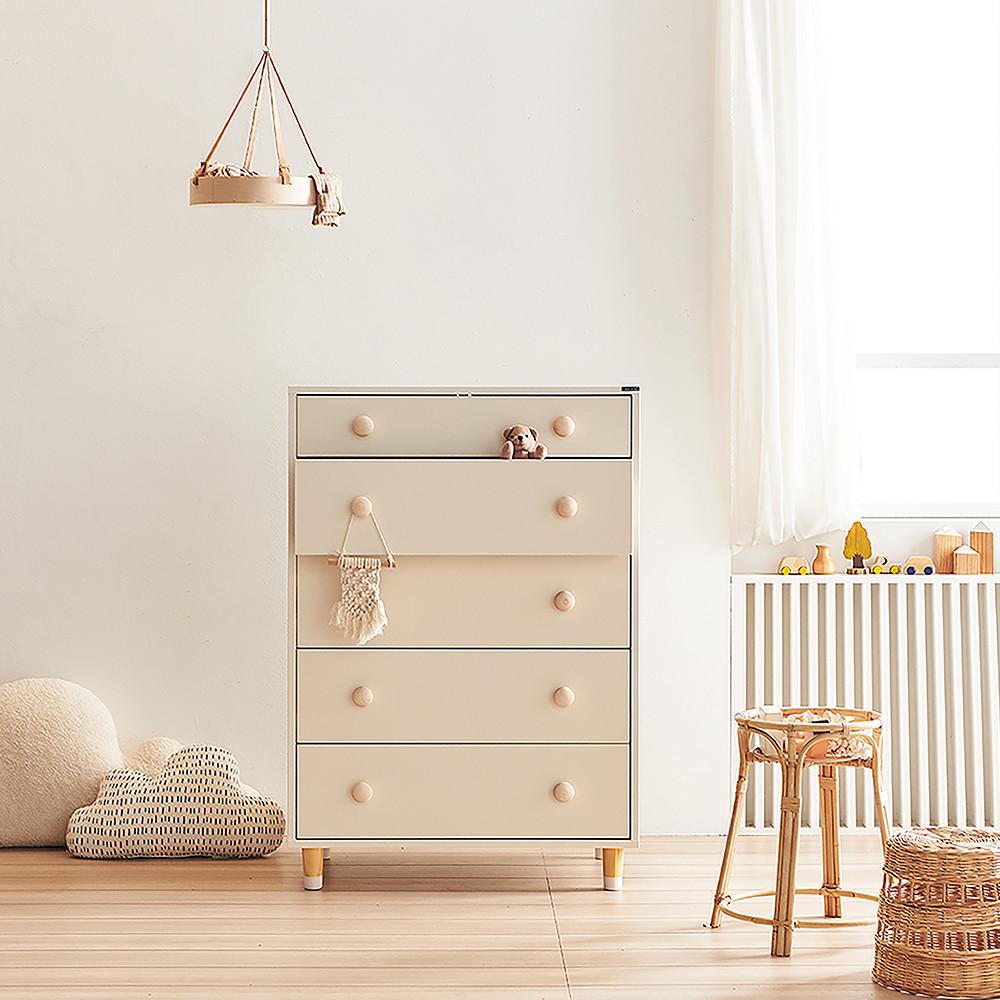 소르니아 뉴수플레 침실 와이드 5단 옷 서랍장