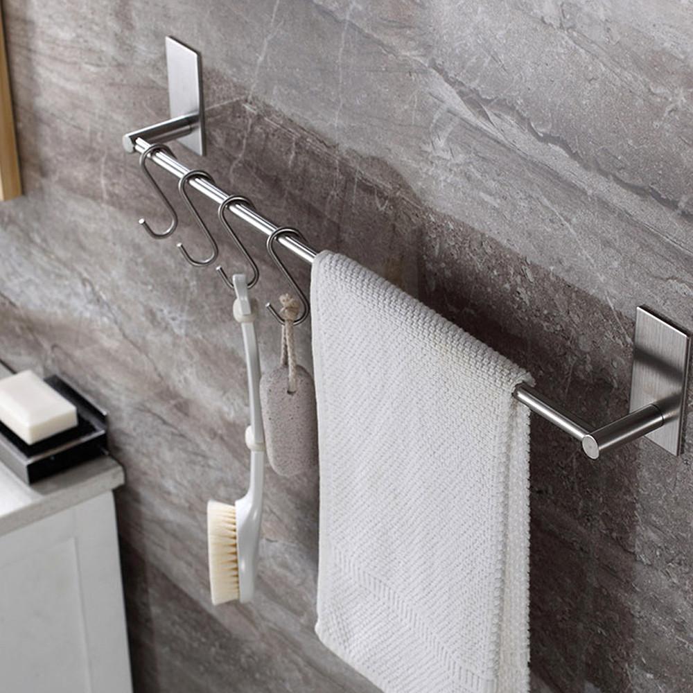 리니 무타공 스테인레스 욕실 수건걸이 타올걸이 타올행거 55cm