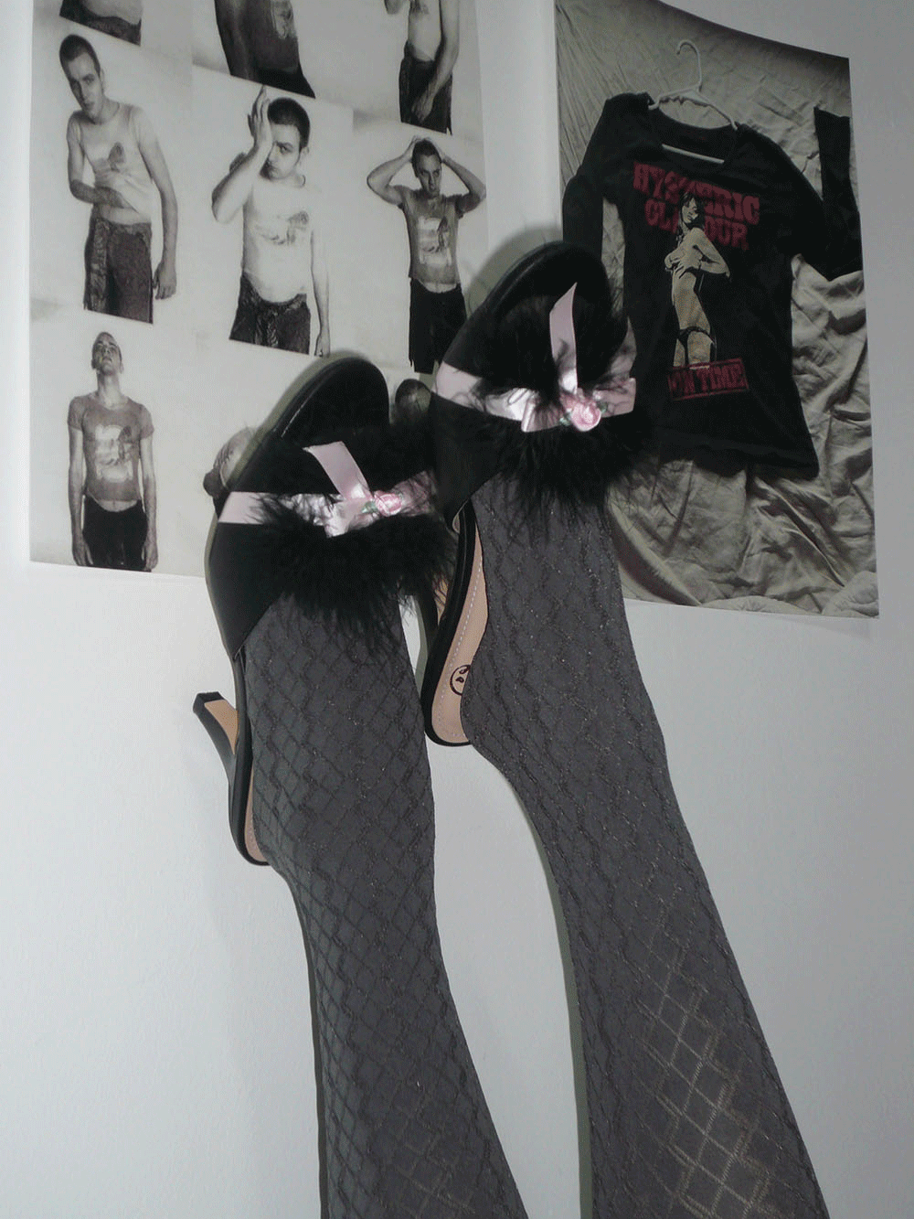 [BUYING] rose barbie fur sandal heel 7cm (2 color) | 로즈 바비 퍼 샌들 힐