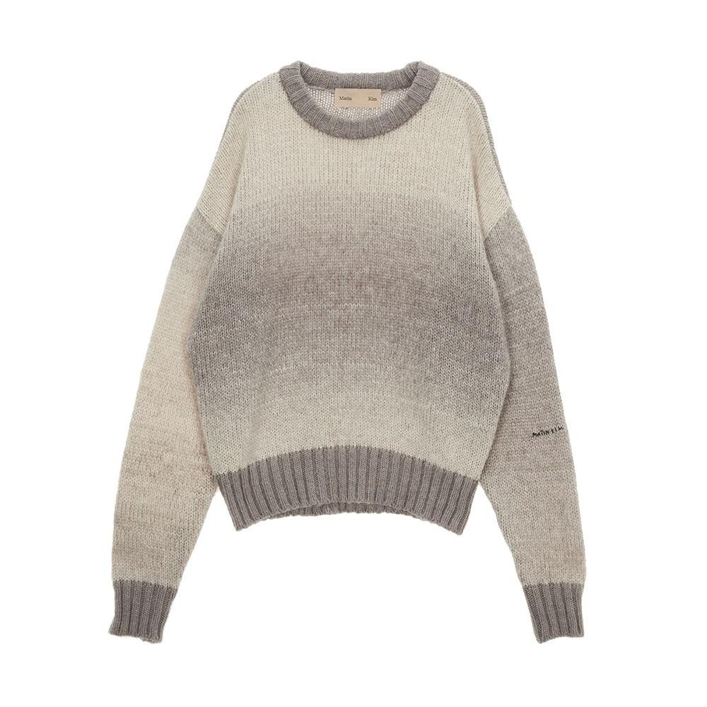 MATIN GRADATION KNIT PULLOVER IN GREY