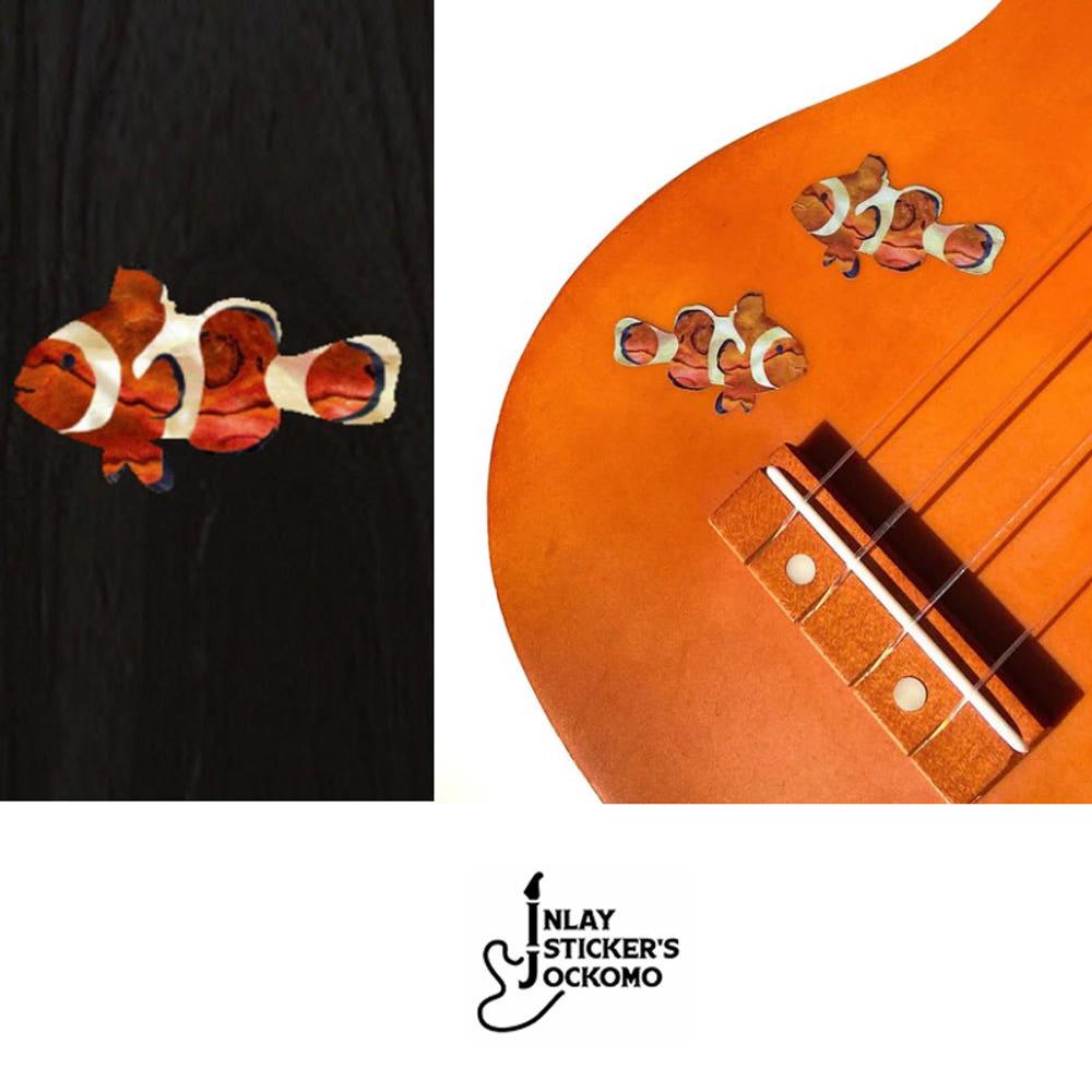 인레이 기타 스티커 데칼 Clownfish #154 [Ukulele Headstock]