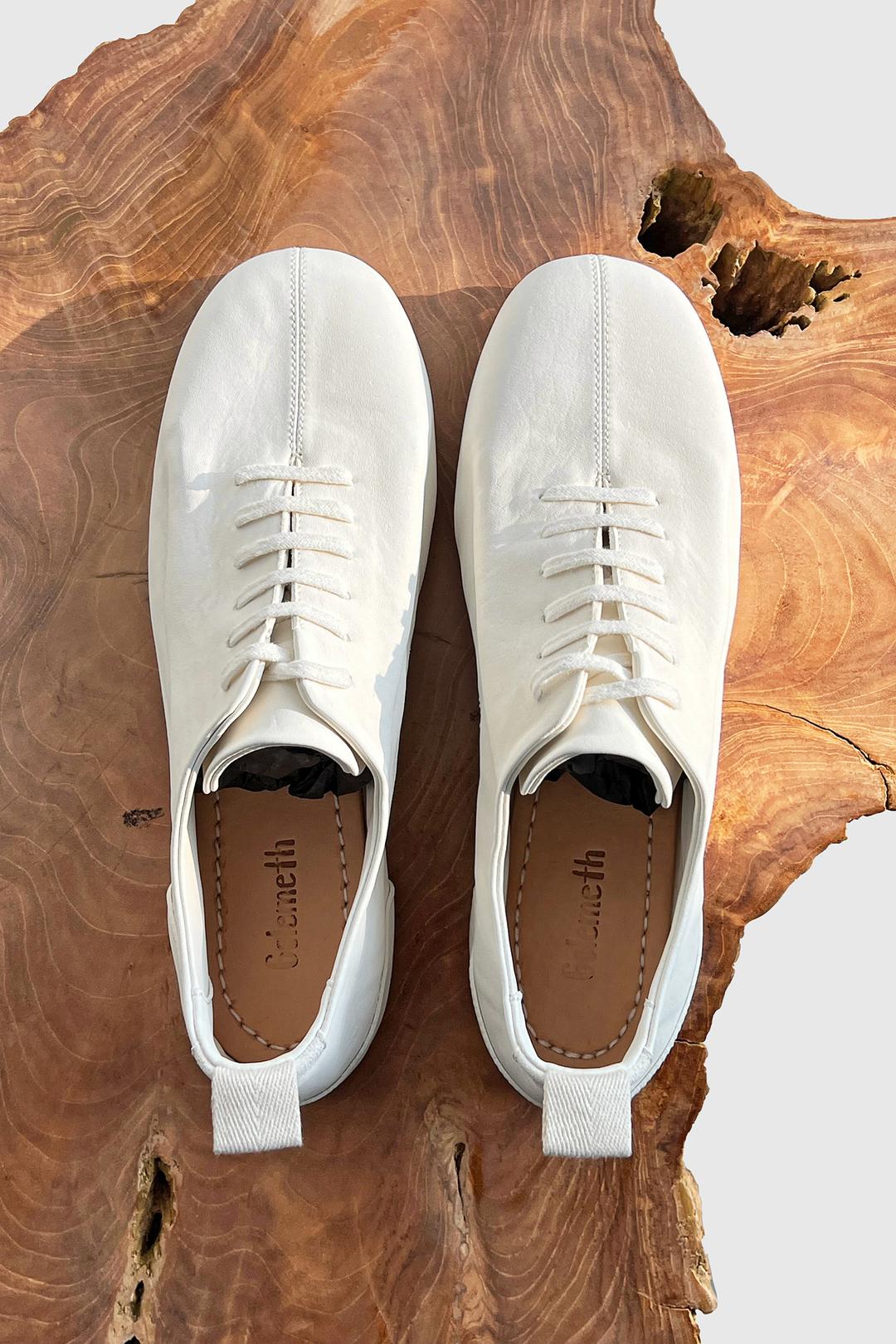 'Flatto\' 001 Horse leather Sneakers : Milk