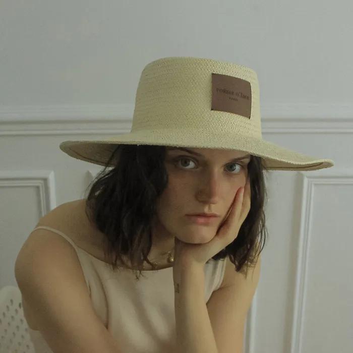 [Born to be loved] Raffia boater hat