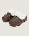 [SET] Nube fur socks & Nube mule_Brown