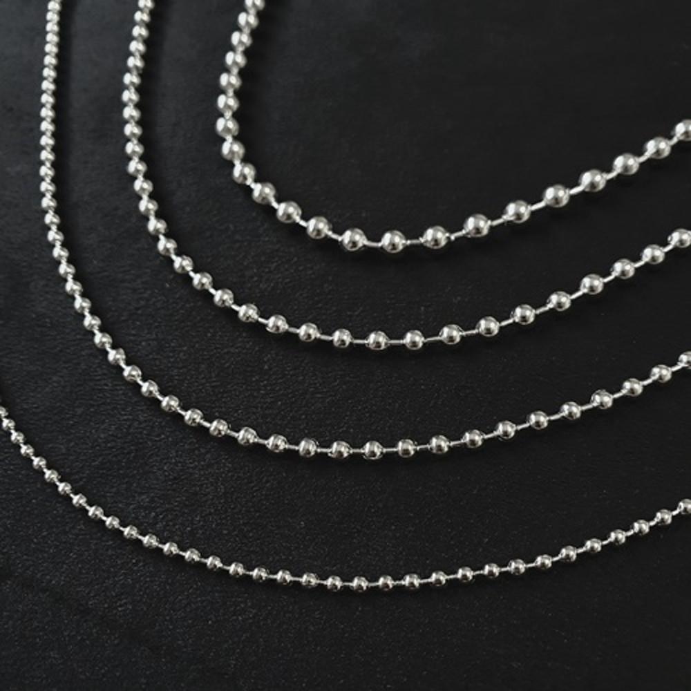 [써지컬스틸] 군번줄 볼체인 여자 남자 데일리 레이어드 팔찌 목걸이