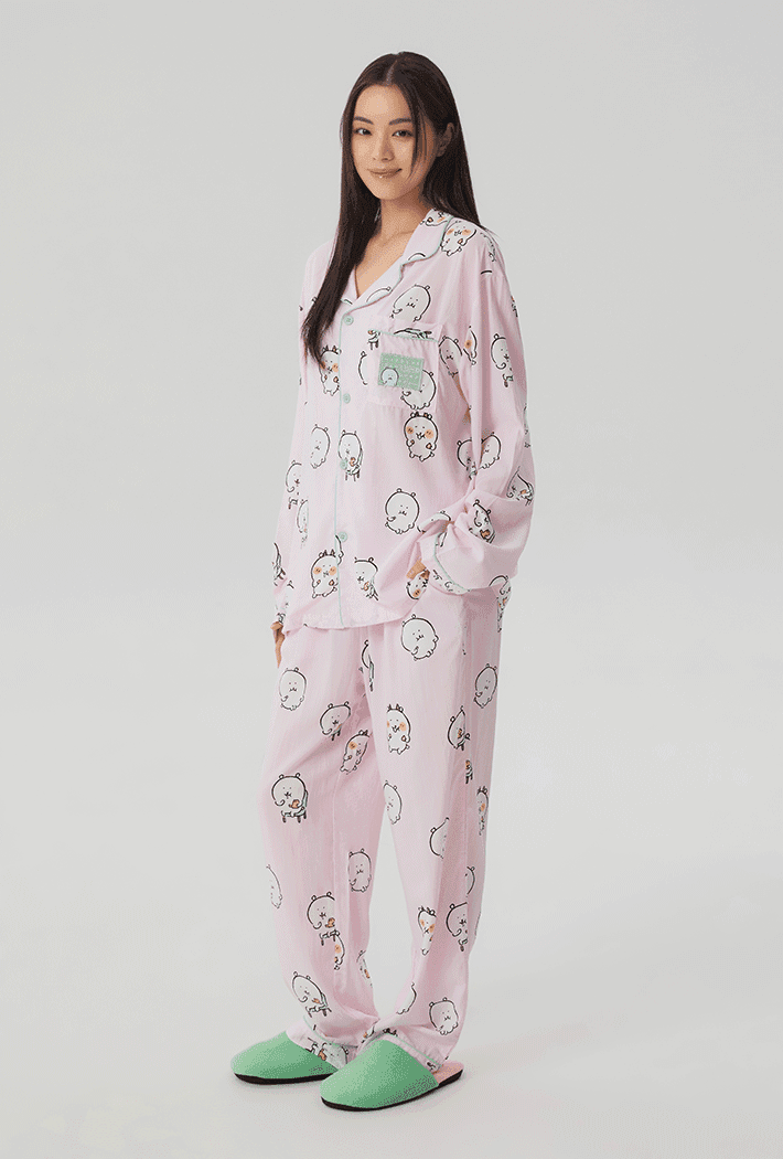 [담곰이] 나는 귀엽담곰 긴팔 파자마(PINK)_SPPPF49U01