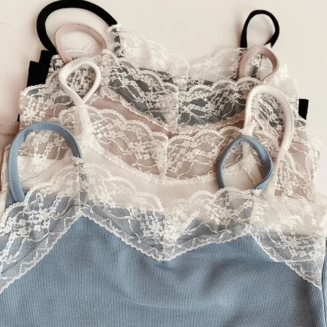 [1+1/레이어드강추!] 레이스 골지 레이어드 나시