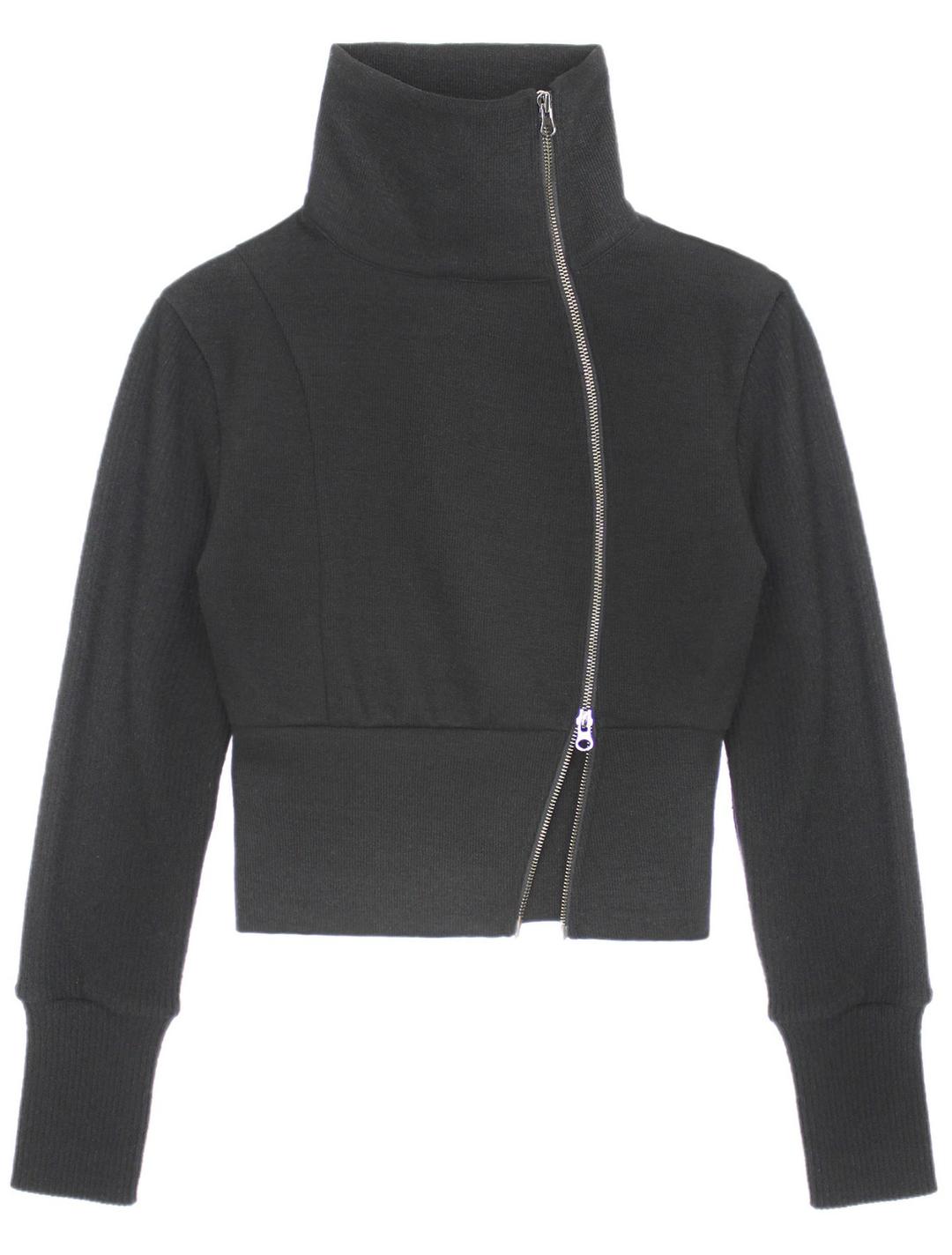 (11월 1일 발송) Wool cropped jacket (Black)