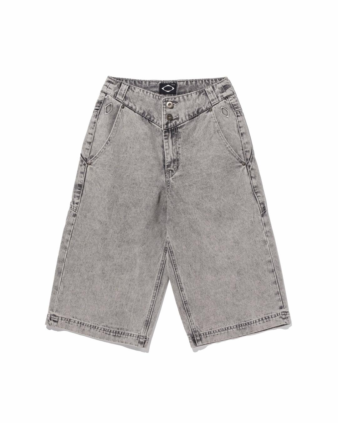 WASHED BERMUDA PANTS_BLEACHED GREY