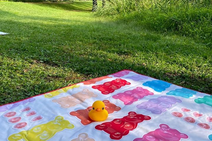 레인보우 젤리곰 솜 폴딩매트 돗자리